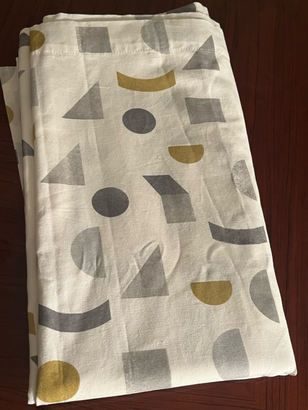 West Elm Cream & Gray 100% Organic cotton shower curtain